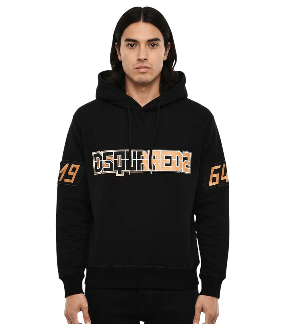 Black Graphic Logo Hoodie 1