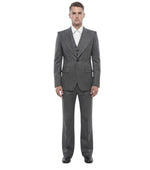 Grey Peaked Lapel Suit 1