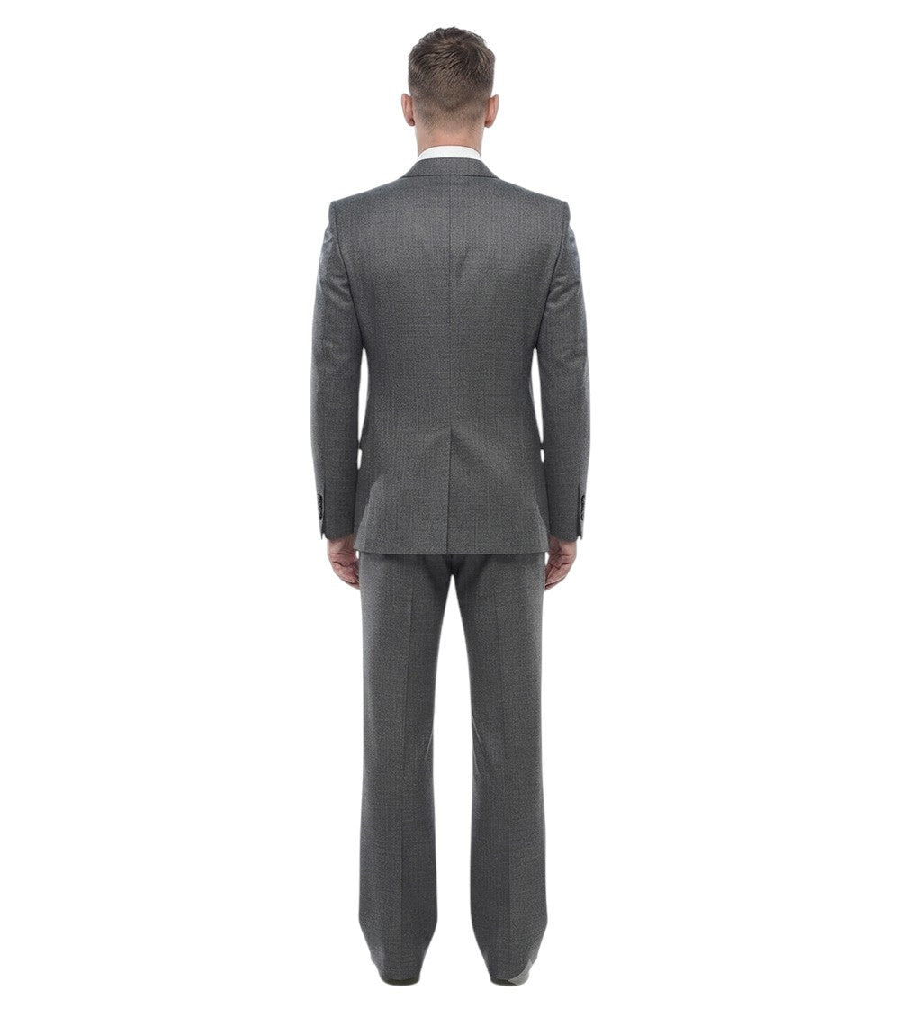 Grey Peaked Lapel Suit 2