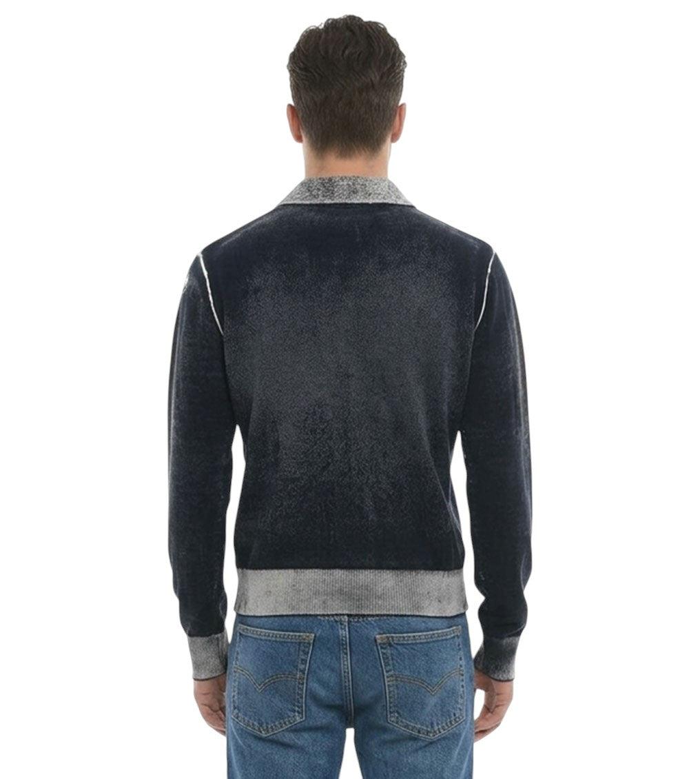 Blue Regular Polo Sweater 2