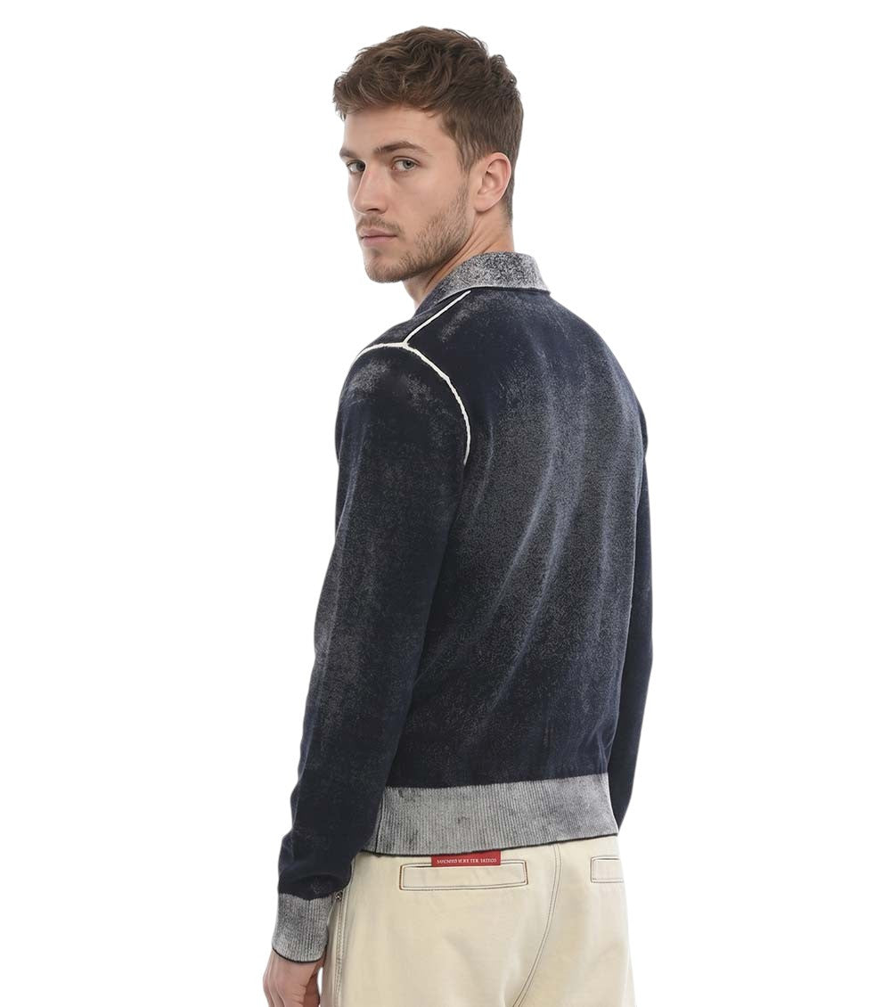 Blue Regular Polo Sweater 3