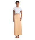 Orange Solid Maxi Skirt 1