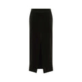 Black Solid Maxi Skirt 1