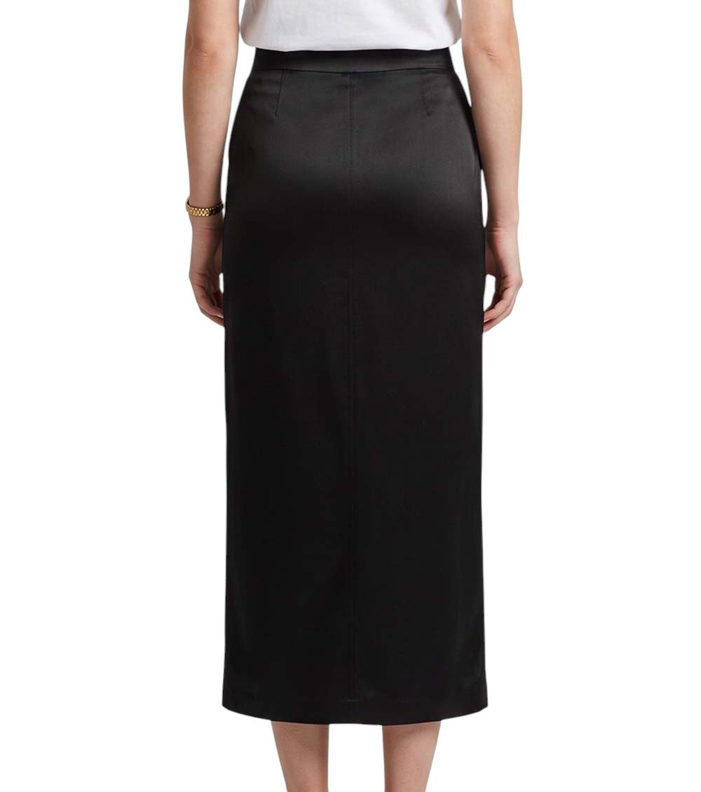 Black Solid Maxi Skirt 5