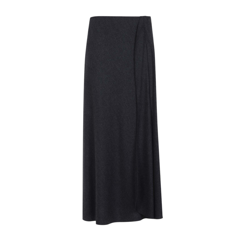 Black Solid Maxi Skirt 1