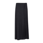 Black Solid Maxi Skirt 1