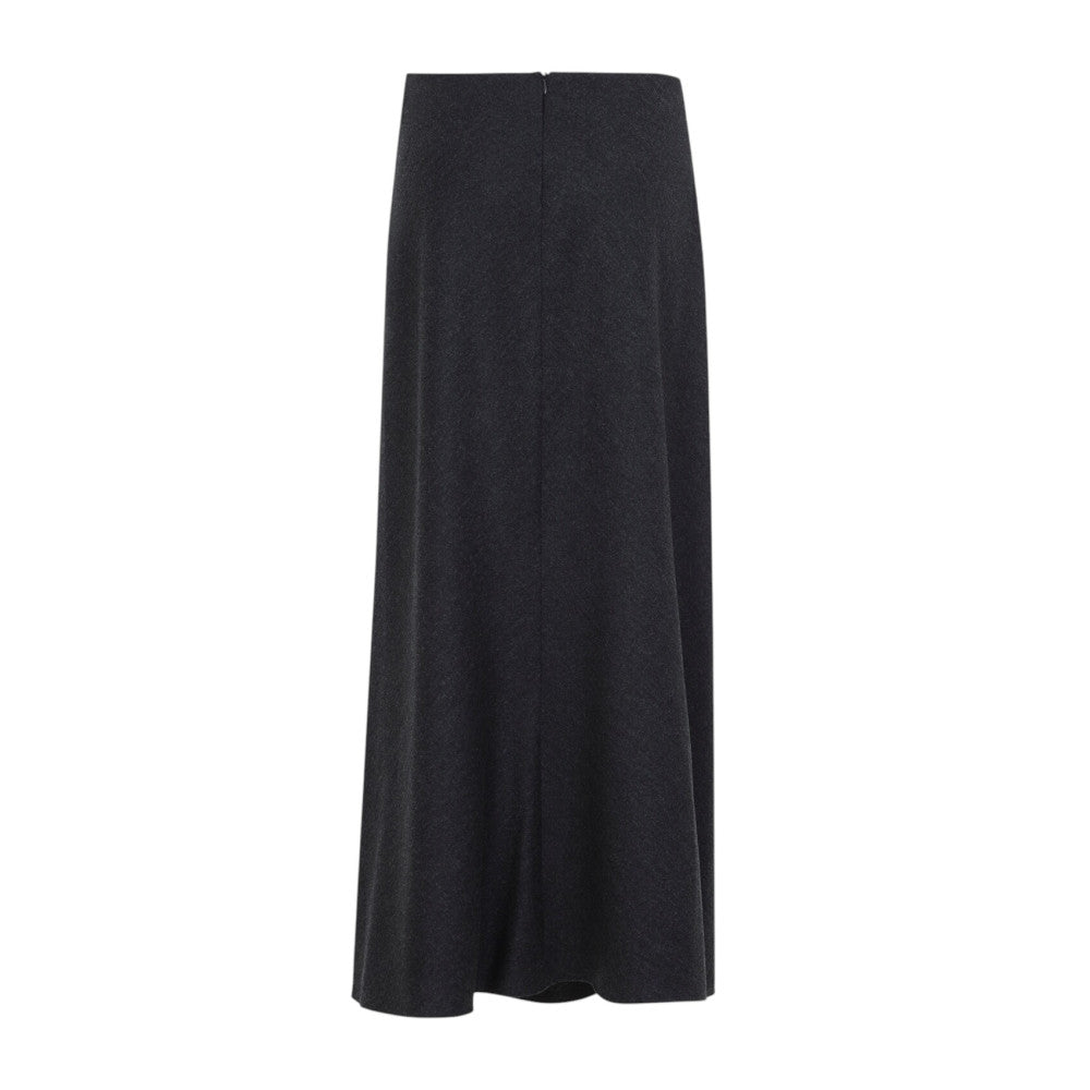 Black Solid Maxi Skirt 2