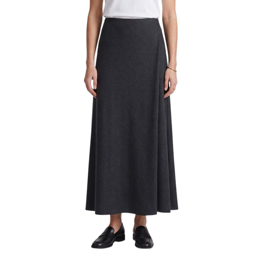Black Solid Maxi Skirt 3