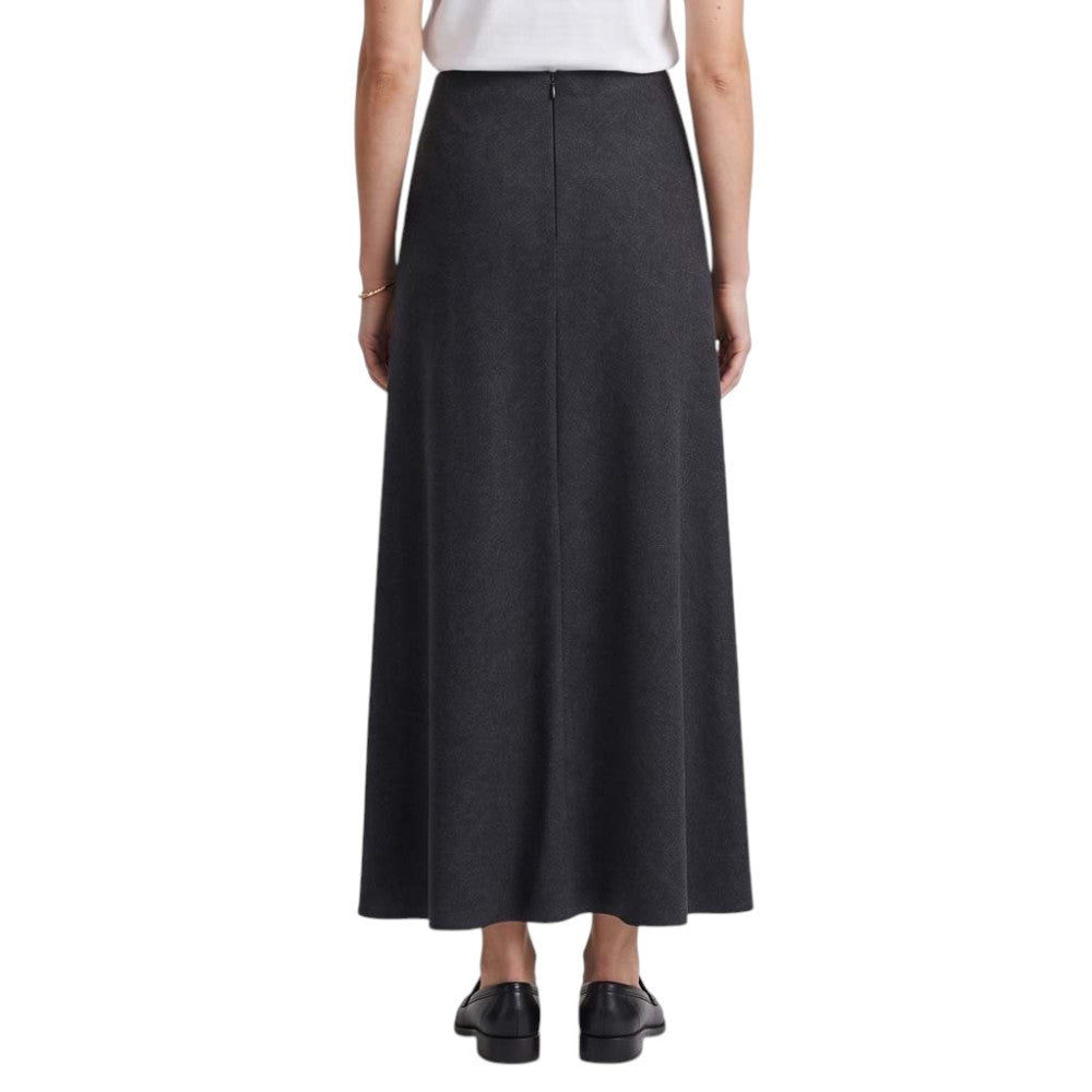 Black Solid Maxi Skirt 4