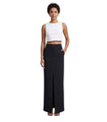 Black Solid Maxi Skirt 1