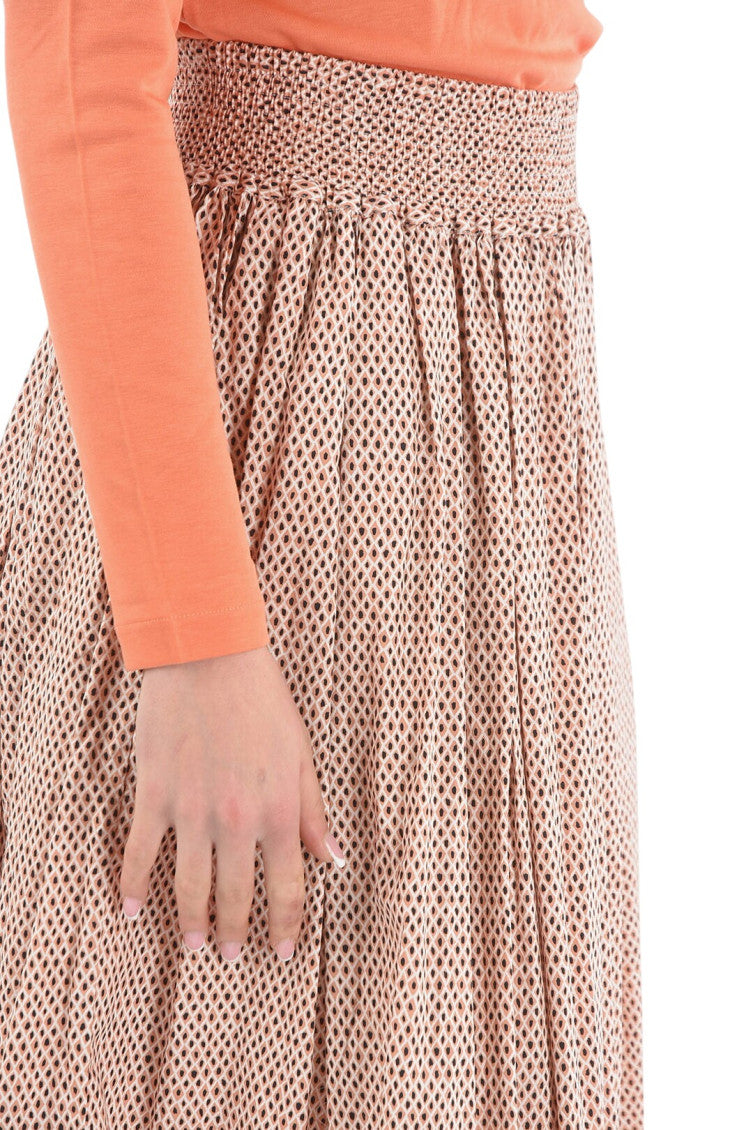 Multicolor Printed Knee Length Skirt 3