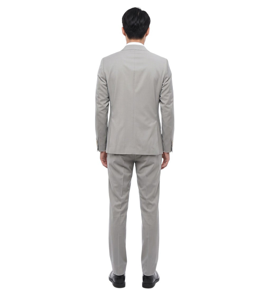 Grey Notched Lapel Suit 2