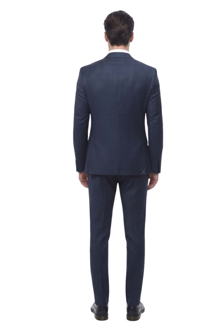 Blue Peaked Lapel Suit 2