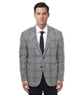 Grey Notched Lapel Blazer 1