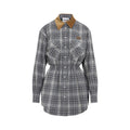 Grey Checkered Logo Dress 1