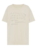 Beige Numerical Print T-Shirt 1