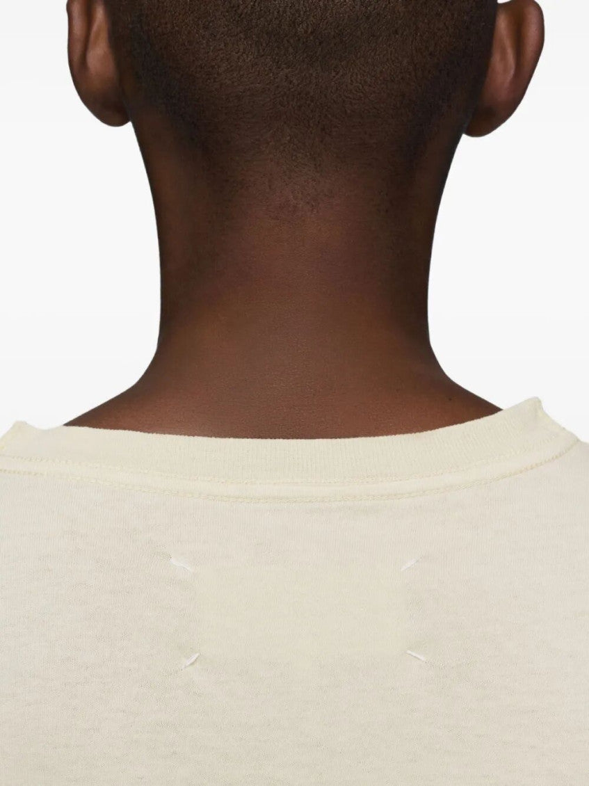 Beige Numerical Print T-Shirt 5