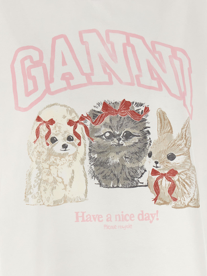 White Printed T-Shirt 4
