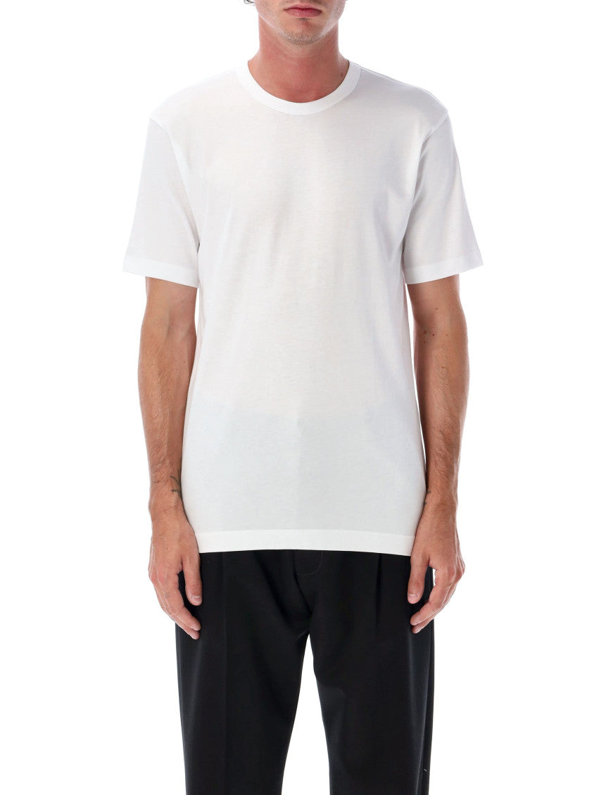 White Crewneck Back Logo T-Shirt 1