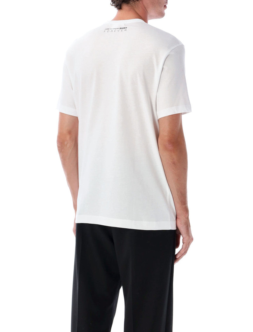 White Crewneck Back Logo T-Shirt 2
