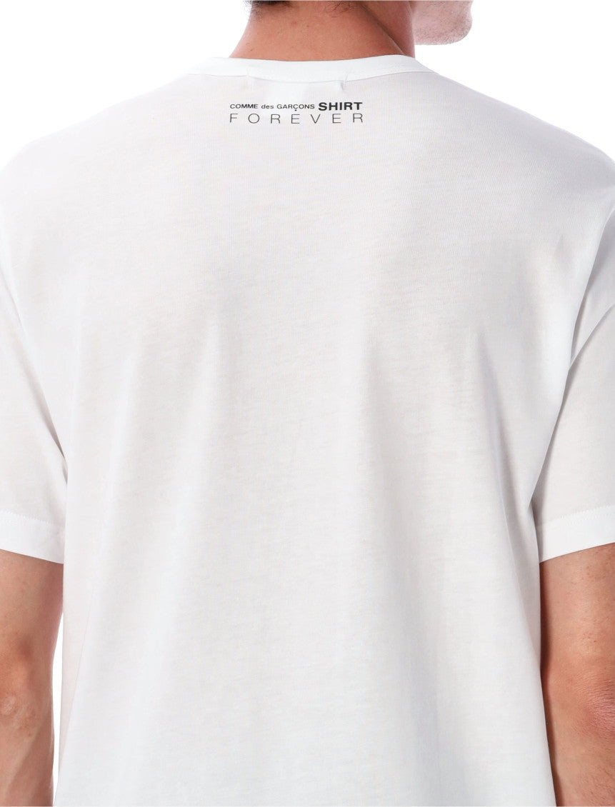White Crewneck Back Logo T-Shirt 3