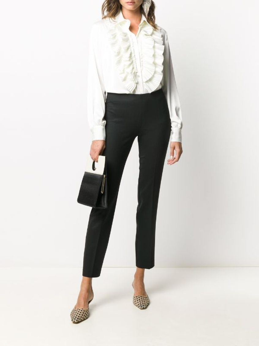 Dark Blue Tapered Leg Trousers 2