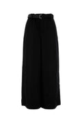 Black wool wide-leg pant  1