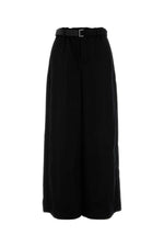 Black wool wide-leg pant  1