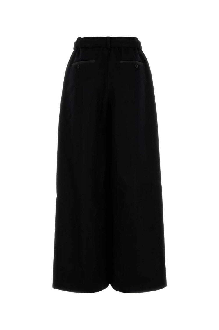 Black wool wide-leg pant  2