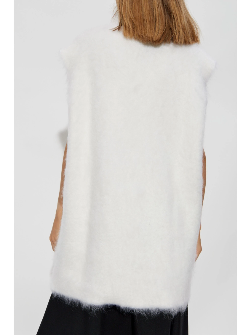 White Brushed Turtleneck Sweater 4