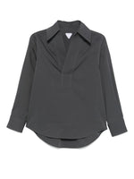 Blue Cotton And Silk Shirt 1