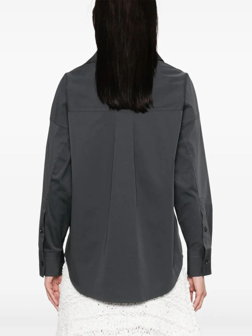 Blue Cotton And Silk Shirt 3