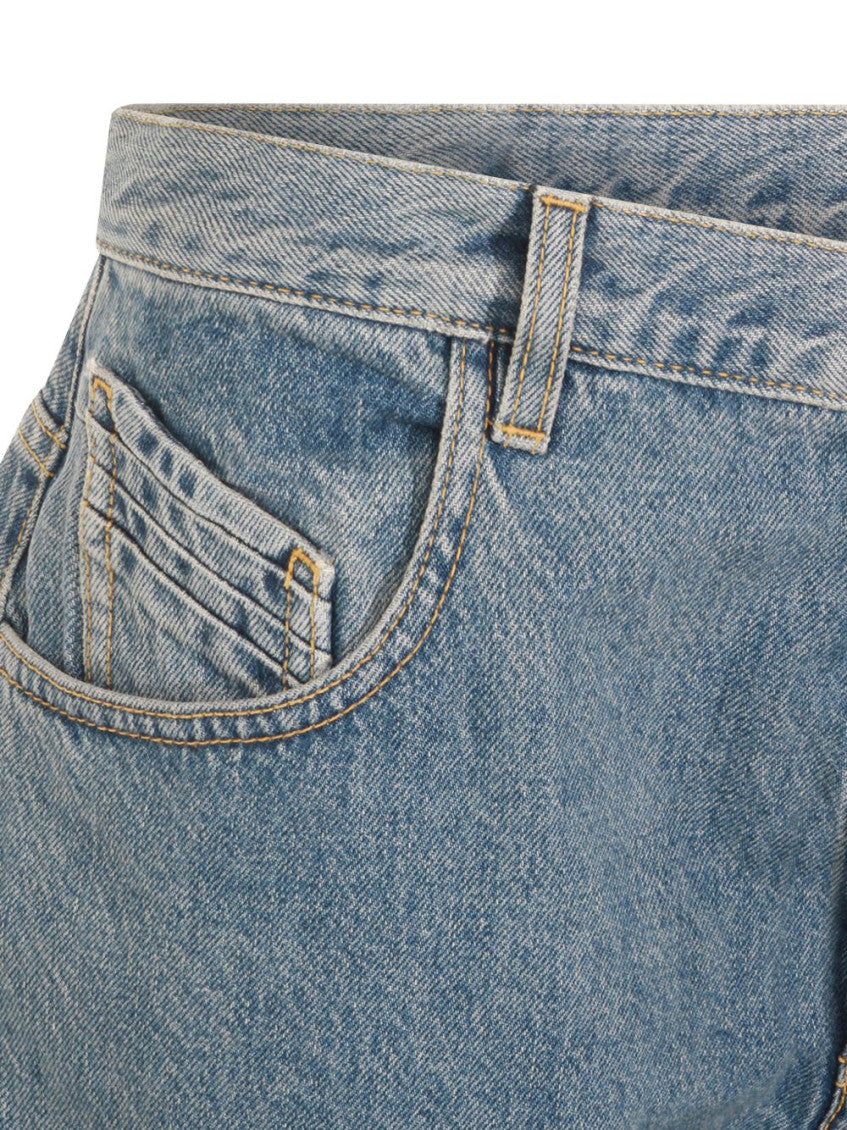 Light Blue Wide Leg Cropped Jeans 2