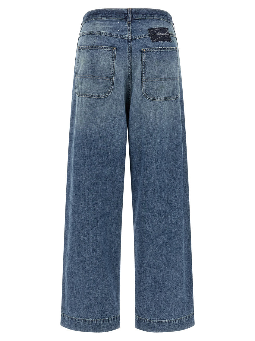Light Blue Wide Leg Denim Jeans 2