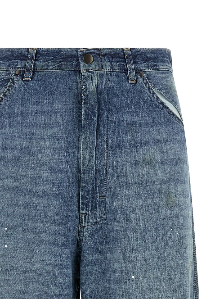 Light Blue Wide Leg Denim Jeans 3