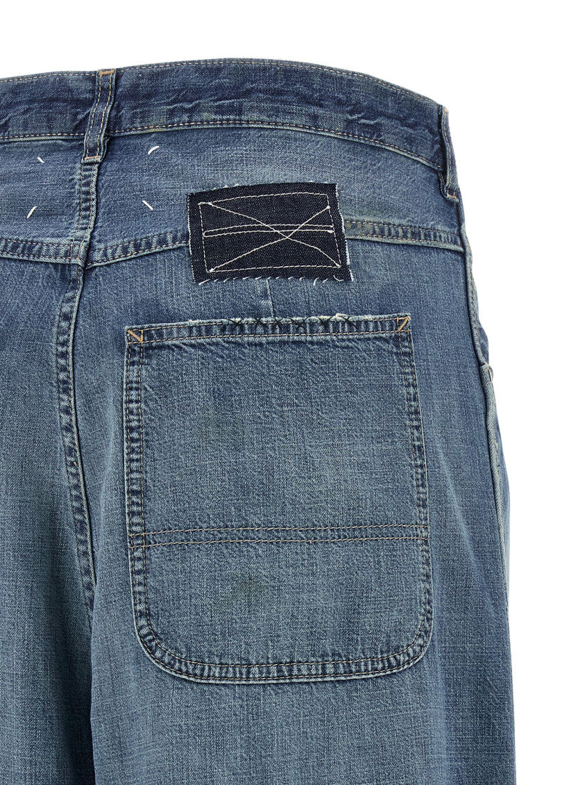 Light Blue Wide Leg Denim Jeans 4