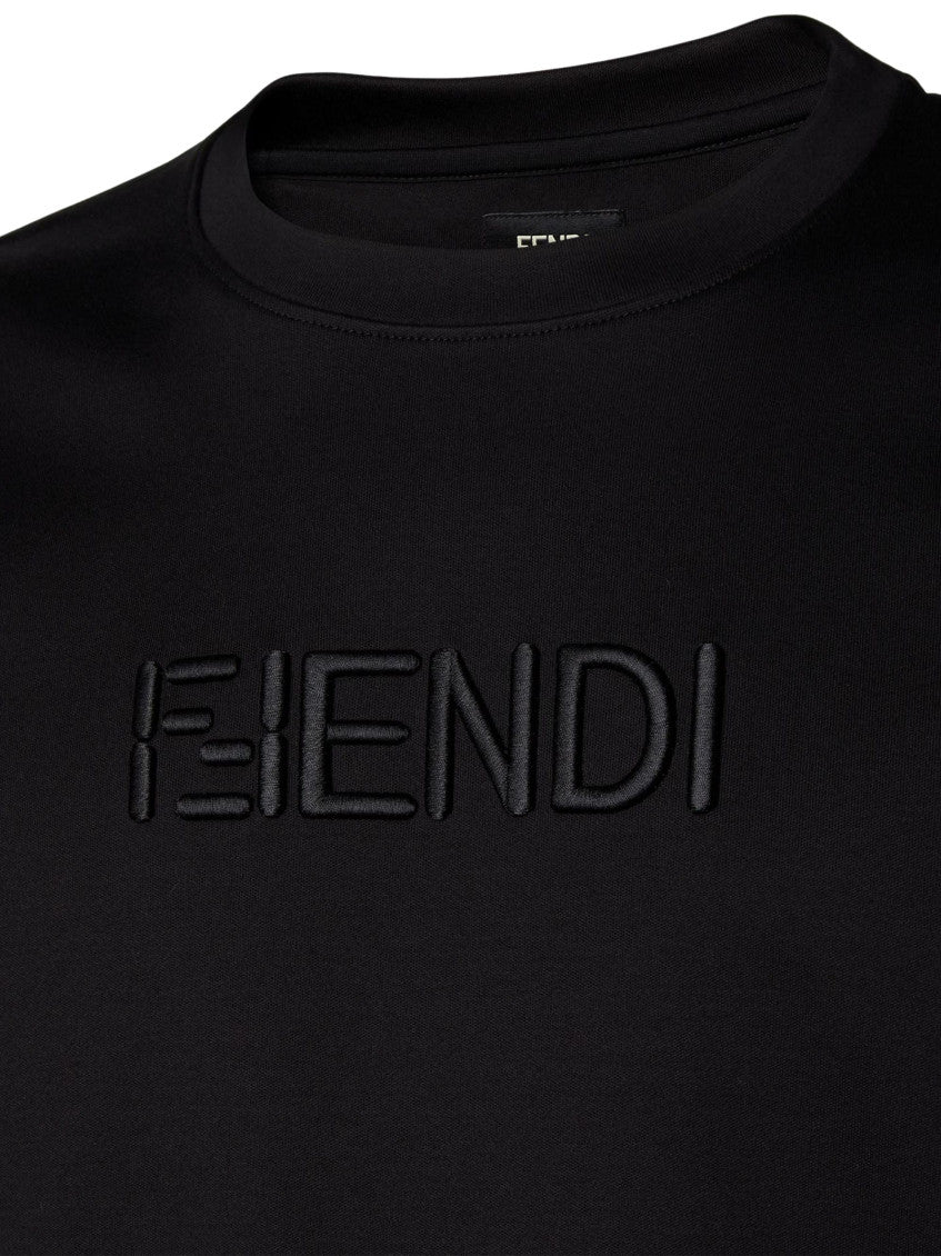 Black Cotton Slim Fit T-shirt 2