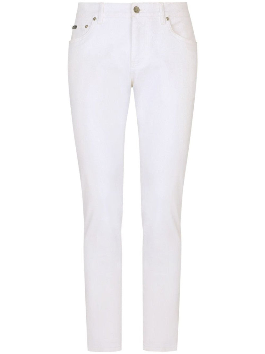 White Slim Fit Jeans 1