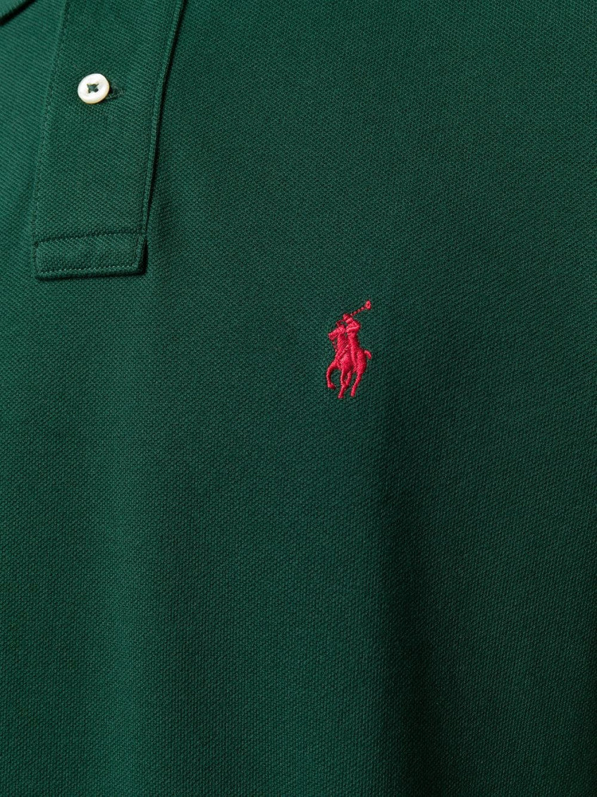 Dark Green Embroidered Logo Polo Shirt 2