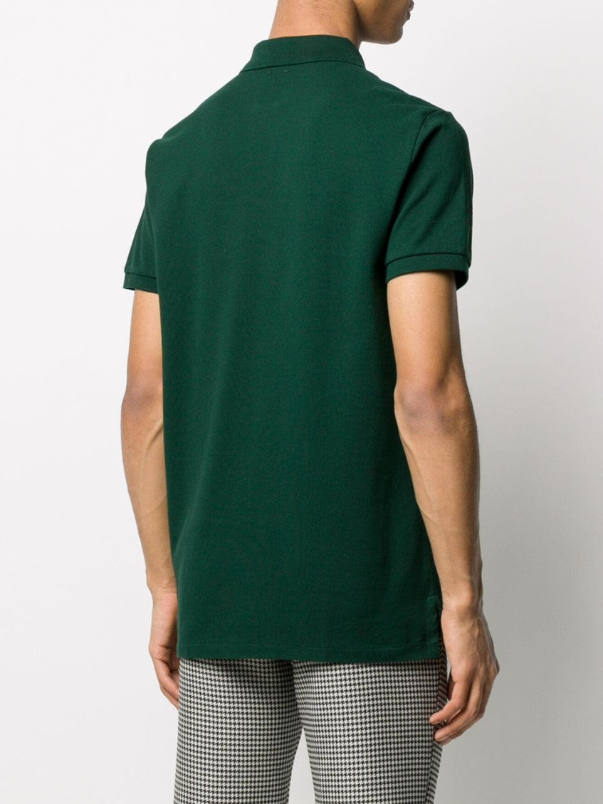 Dark Green Embroidered Logo Polo Shirt 3