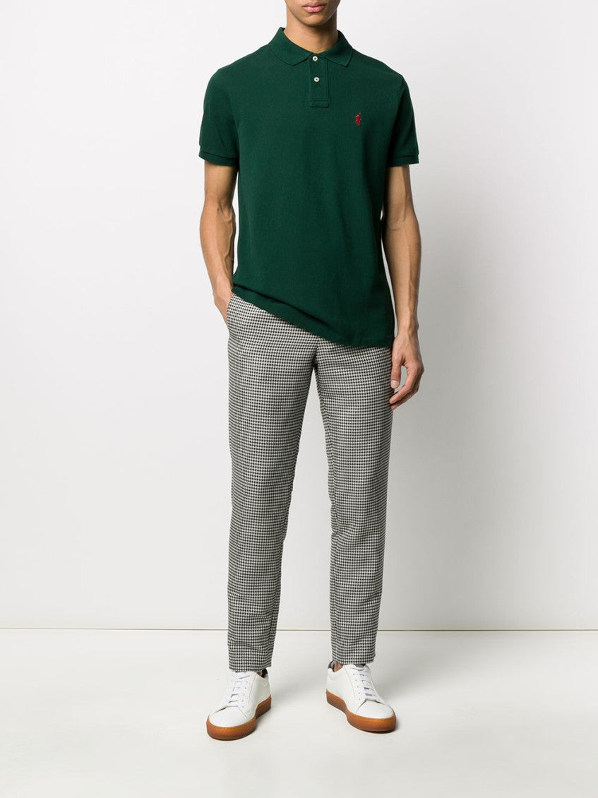 Dark Green Embroidered Logo Polo Shirt 5