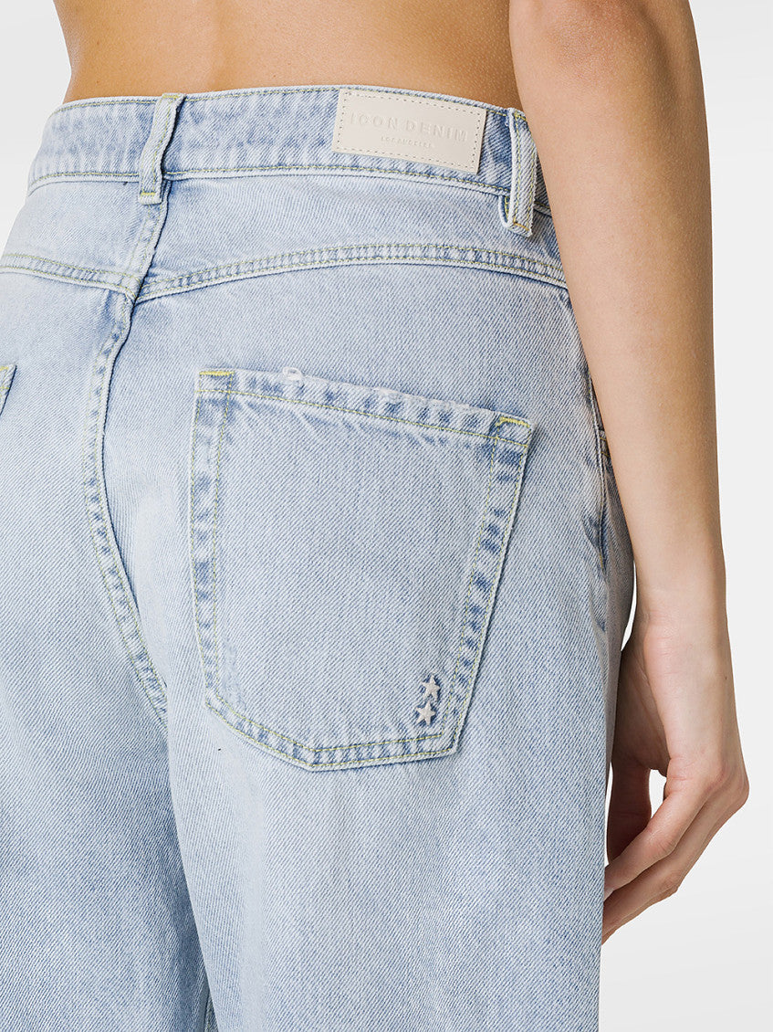 Denim Wide Leg Ripped Jeans 4