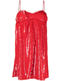 Red Sequined Mini Dress 1
