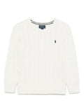 Boys White Logo Sweater 1