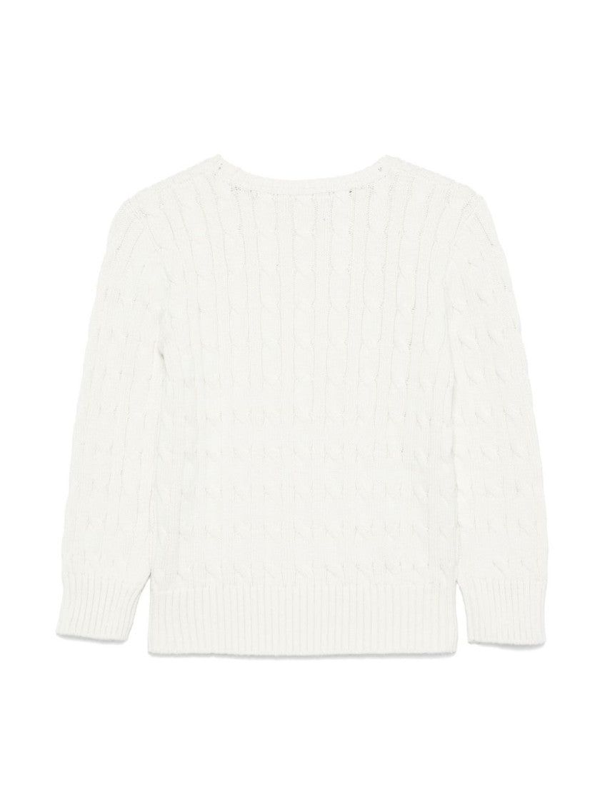 Boys White Logo Sweater 2