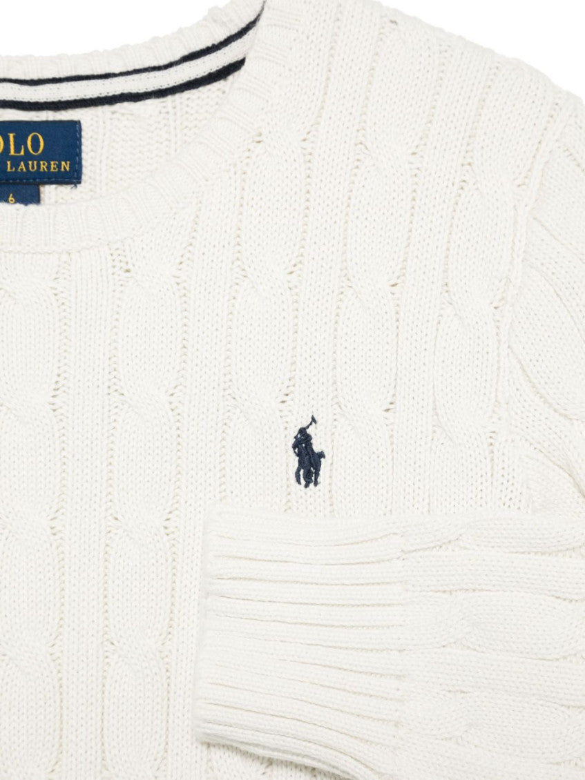 Boys White Logo Sweater 3