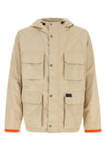 Beige nylon windbreaker  1