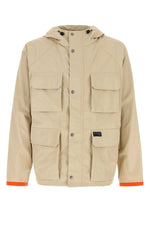 Beige nylon windbreaker  1