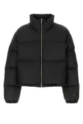 Black polyester down jacket  1