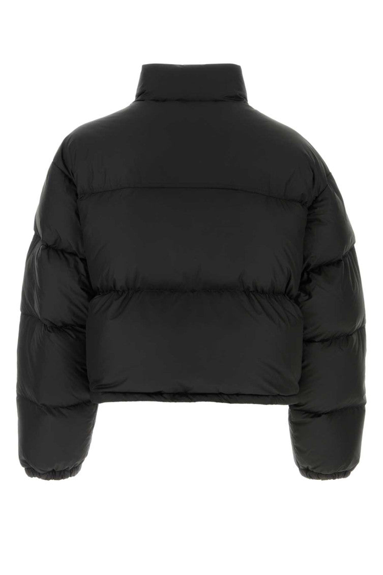 Black polyester down jacket  2